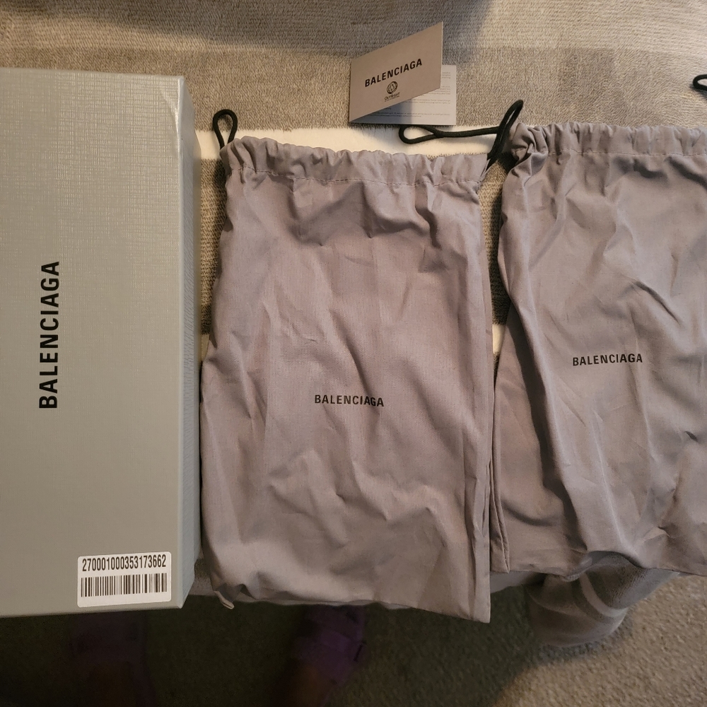 Authentic Balenciaga shoe boxes and duster bags